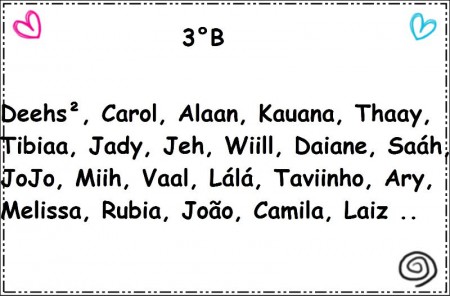 nome da turma toda